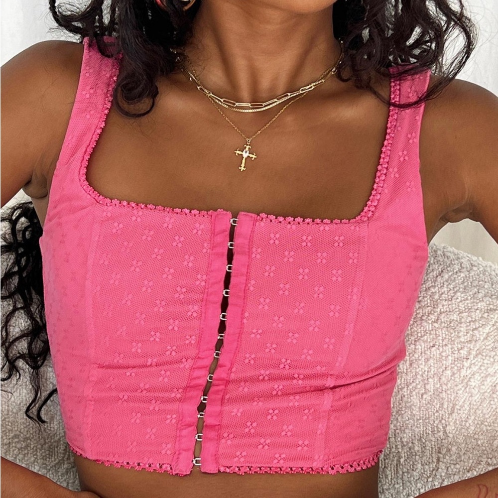 Princess Polly - Hot Pink Corset Crop Top